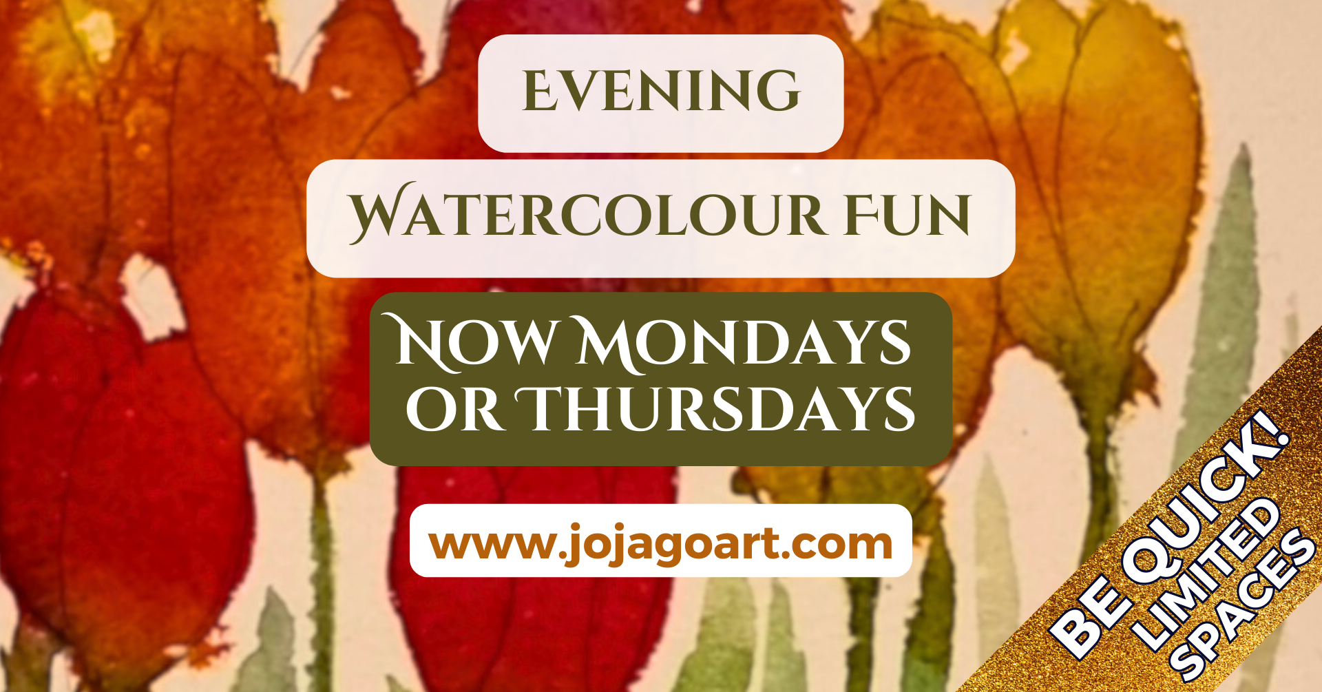 Evening Watercolour Lessons - Beginners & Beyond (Term 3, 2024)