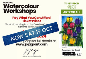 Wanaka Watercolour Workshops with Jo Jago Art (Saturday 19 October 2024)